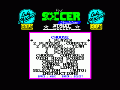 4 Soccer Simulators - 11-a-Side Soccer (1989)(Codemasters Gold)[48-128K] (USA) Game Cover